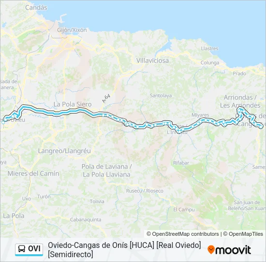 OVI Bus Line Map