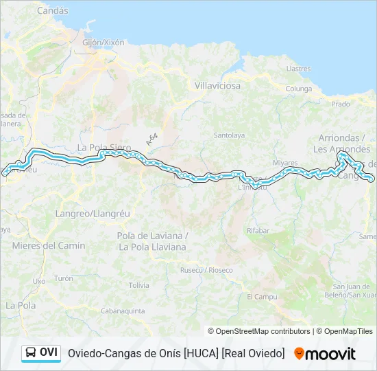 OVI Bus Line Map