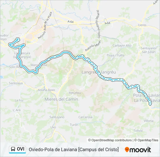 OVI Bus Line Map