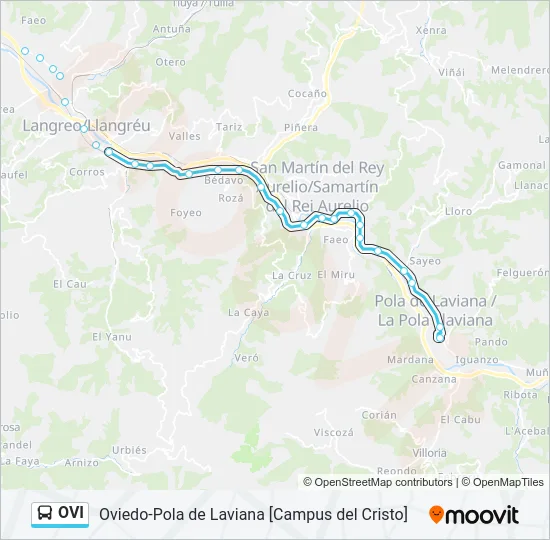 OVI Bus Line Map
