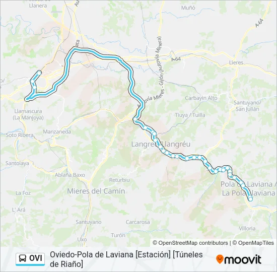 OVI Bus Line Map