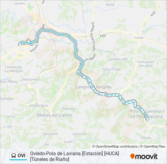 OVI bus Mapa de línia