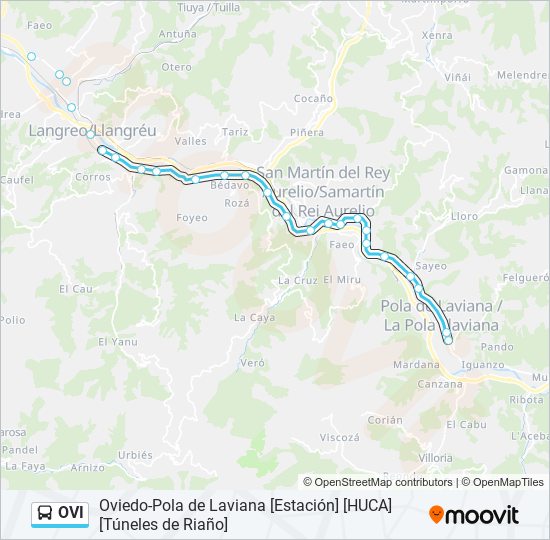 OVI bus Mapa de línia