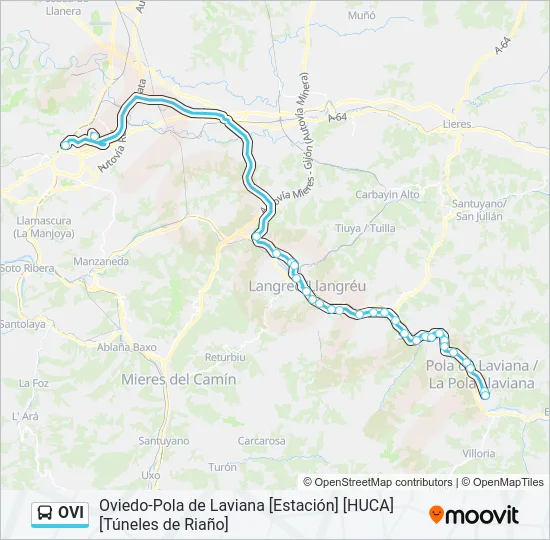 OVI Bus Line Map