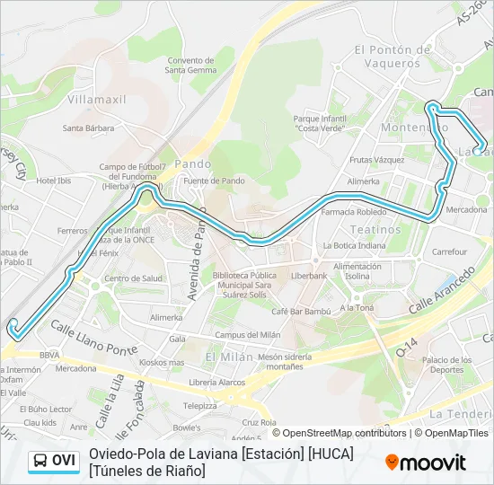 OVI Bus Line Map