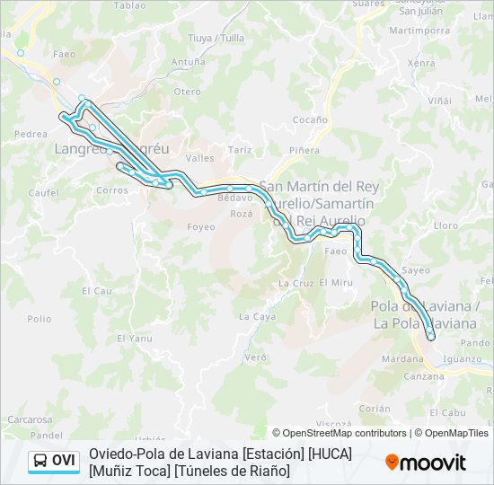 OVI bus Mapa de línia