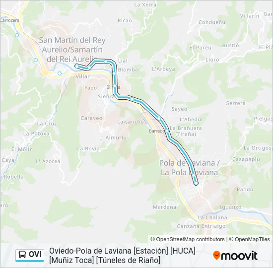 OVI Bus Line Map