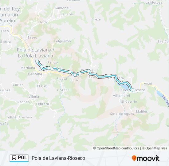 POL bus Mapa de línia