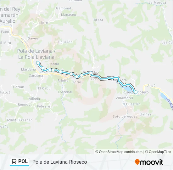POL Bus Line Map