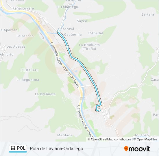 Mapa de POL de autobús