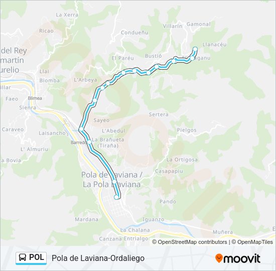 Mapa de POL de autobús