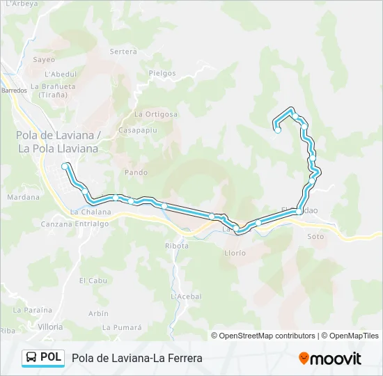 POL Bus Line Map