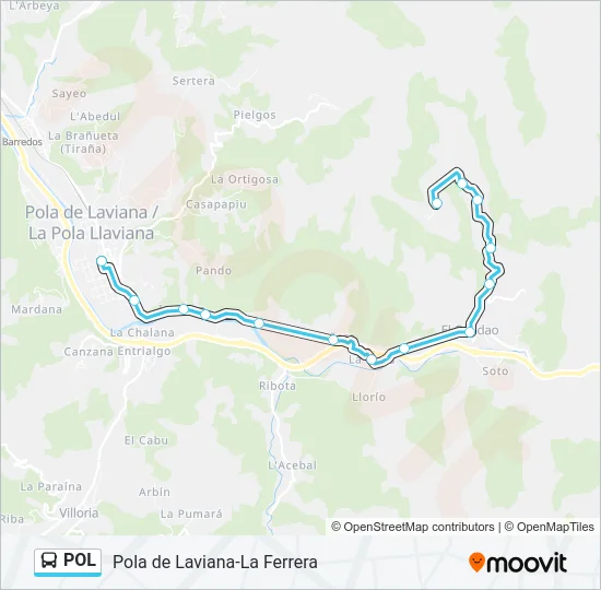 POL Bus Line Map