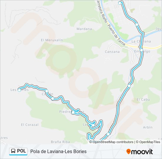Mapa de POL de autobús
