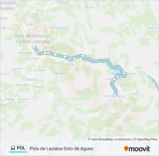 POL Bus Line Map