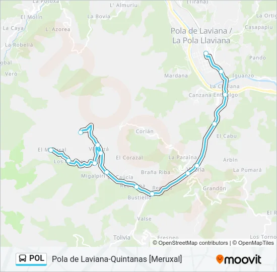 POL Bus Line Map