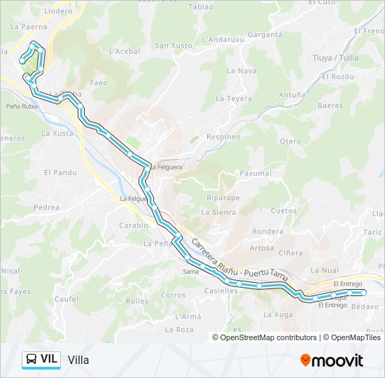 Mapa de VIL de autobús