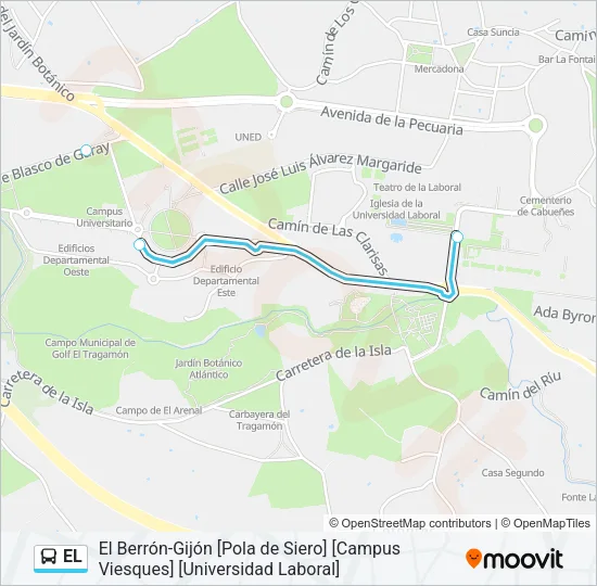EL Bus Line Map