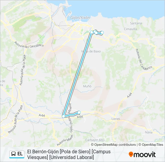 EL Bus Line Map