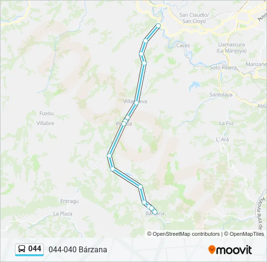 044 Bus Line Map