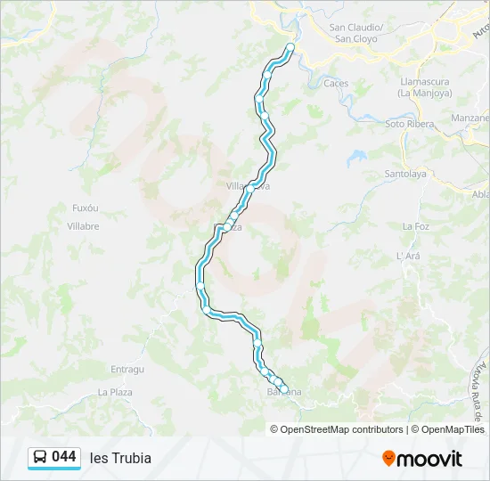 044 Bus Line Map