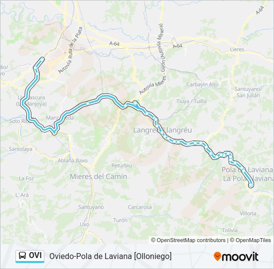 Mapa de OVI de autobús