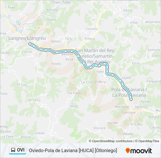 Mapa de OVI de autobús