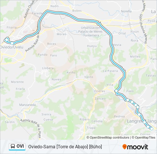 OVI bus Mapa de línia