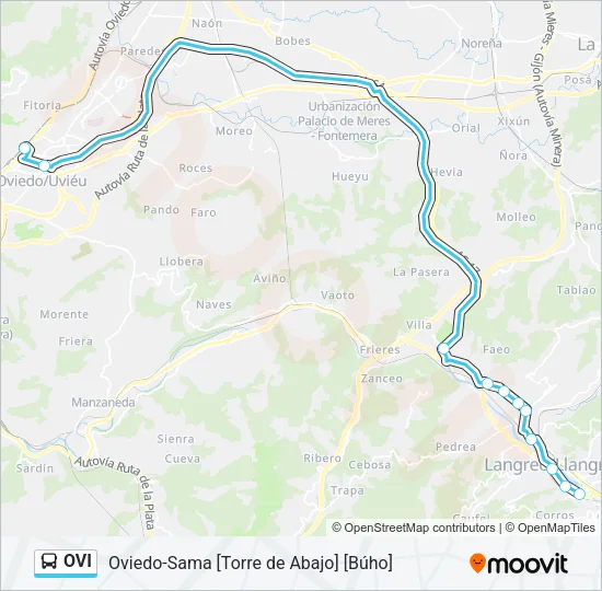 OVI Bus Line Map