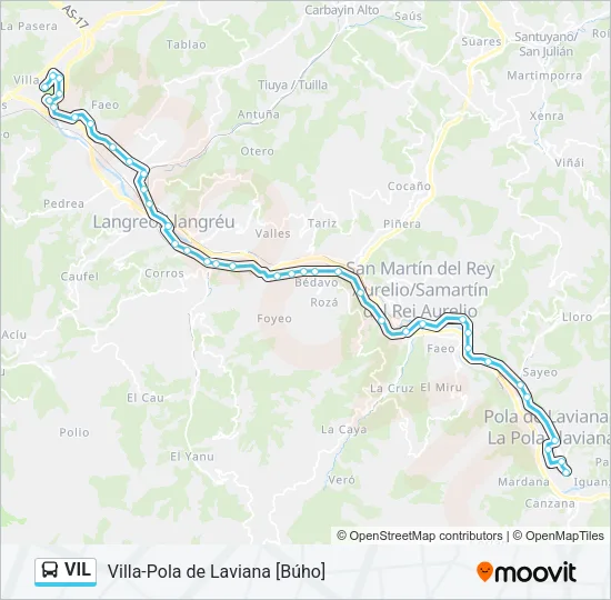 VIL Bus Line Map