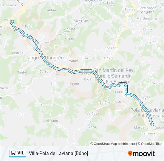 Mapa de VIL de autobús