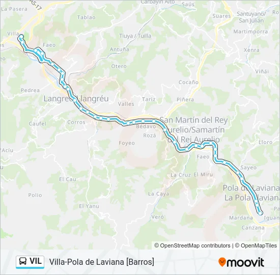 VIL Bus Line Map