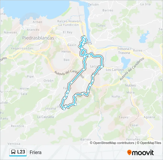 L23 Bus Line Map