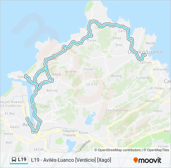 L19 Bus Line Map