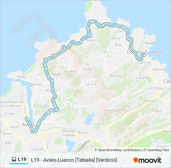 L19 Bus Line Map