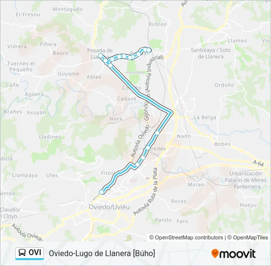 OVI Bus Line Map