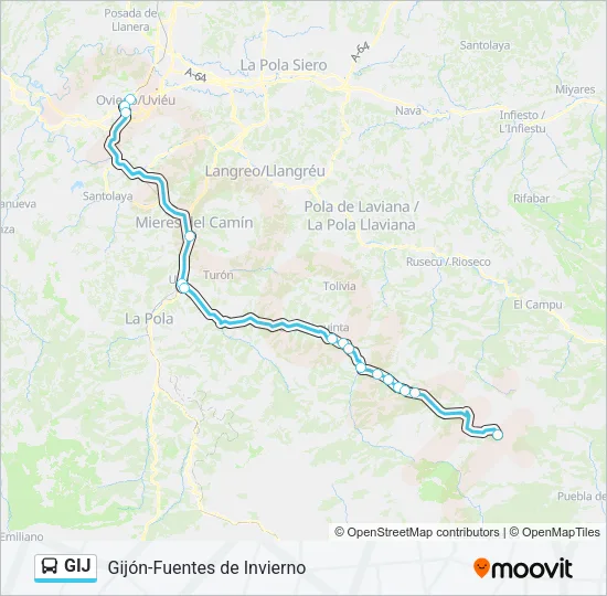 GIJ Bus Line Map