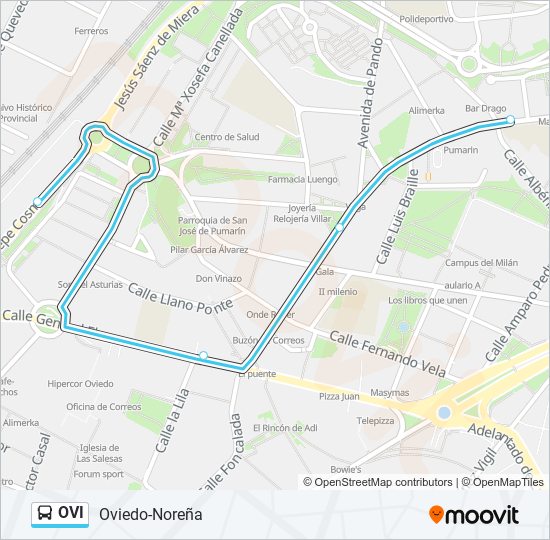 OVI bus Mapa de línia