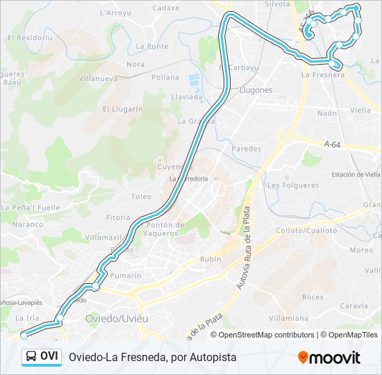 OVI bus Mapa de línia