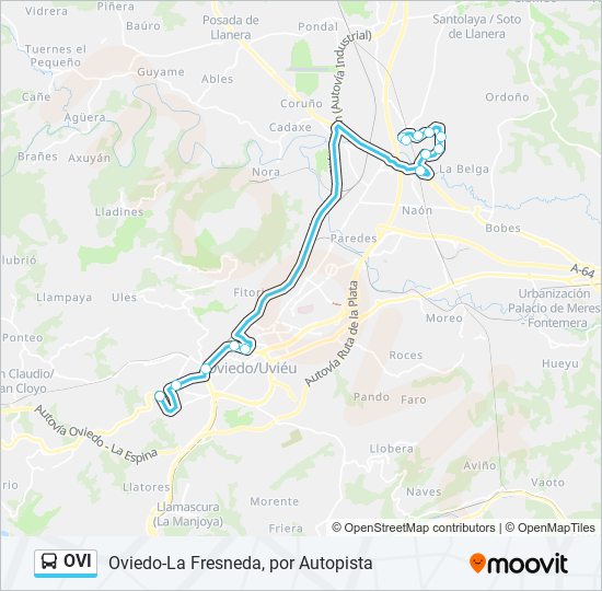 OVI bus Mapa de línia