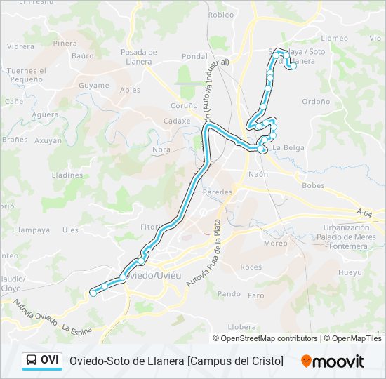 OVI bus Mapa de línia