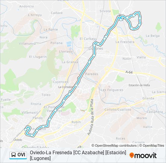 Mapa de OVI de autobús