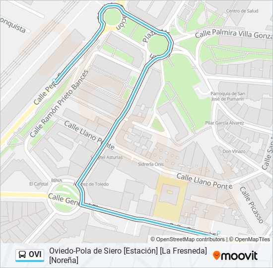 OVI bus Mapa de línia