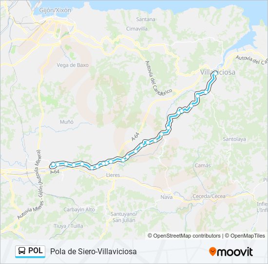 Mapa de POL de autobús