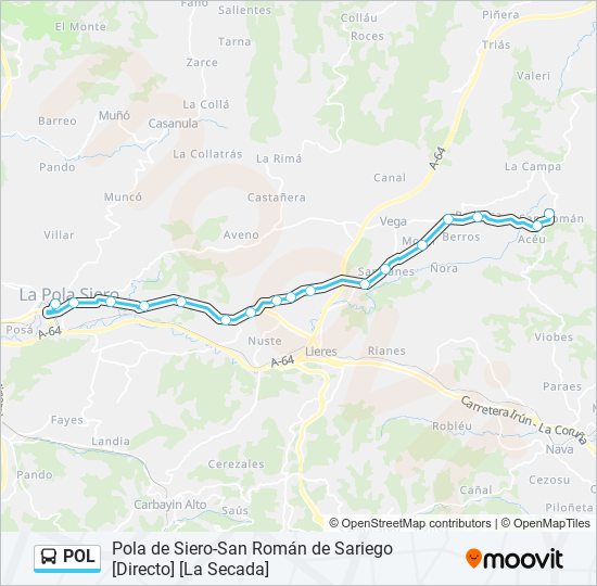 Mapa de POL de autobús