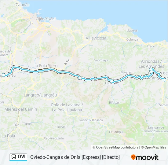 OVI Bus Line Map