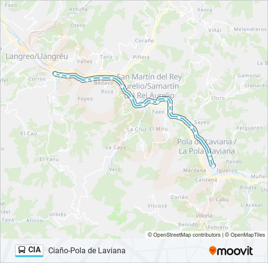 Mapa de CIA de autobús