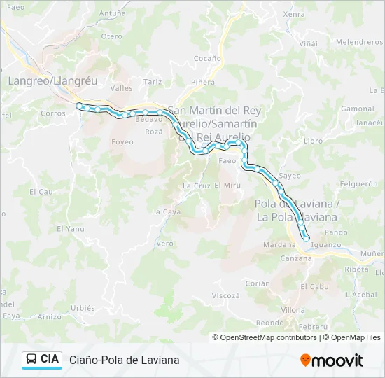CIA Bus Line Map