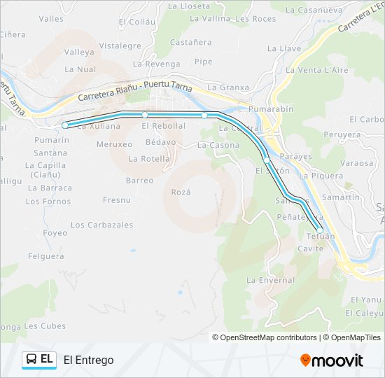 Mapa de EL de autobús