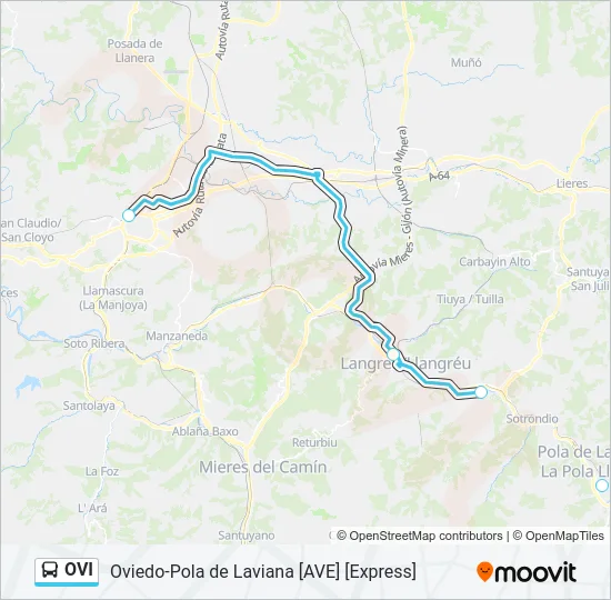 OVI Bus Line Map